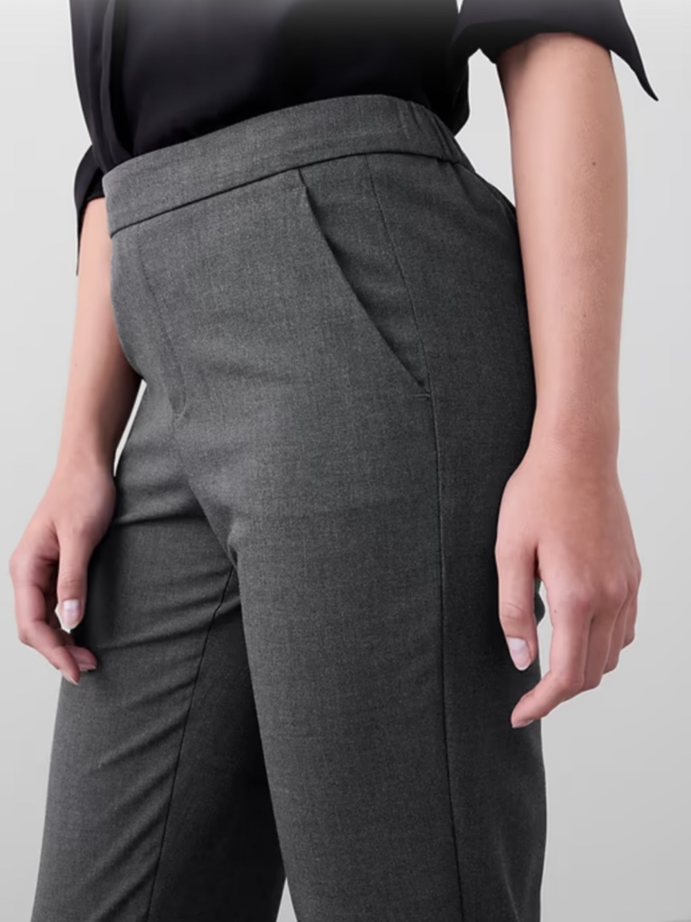 BANANA REPUBLIC Charcoal Gray Hayden Pull On Pant